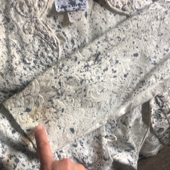 Retro 80s Up-cycled Splatter Paint Jacket Size 10 - Picture 9 of 16